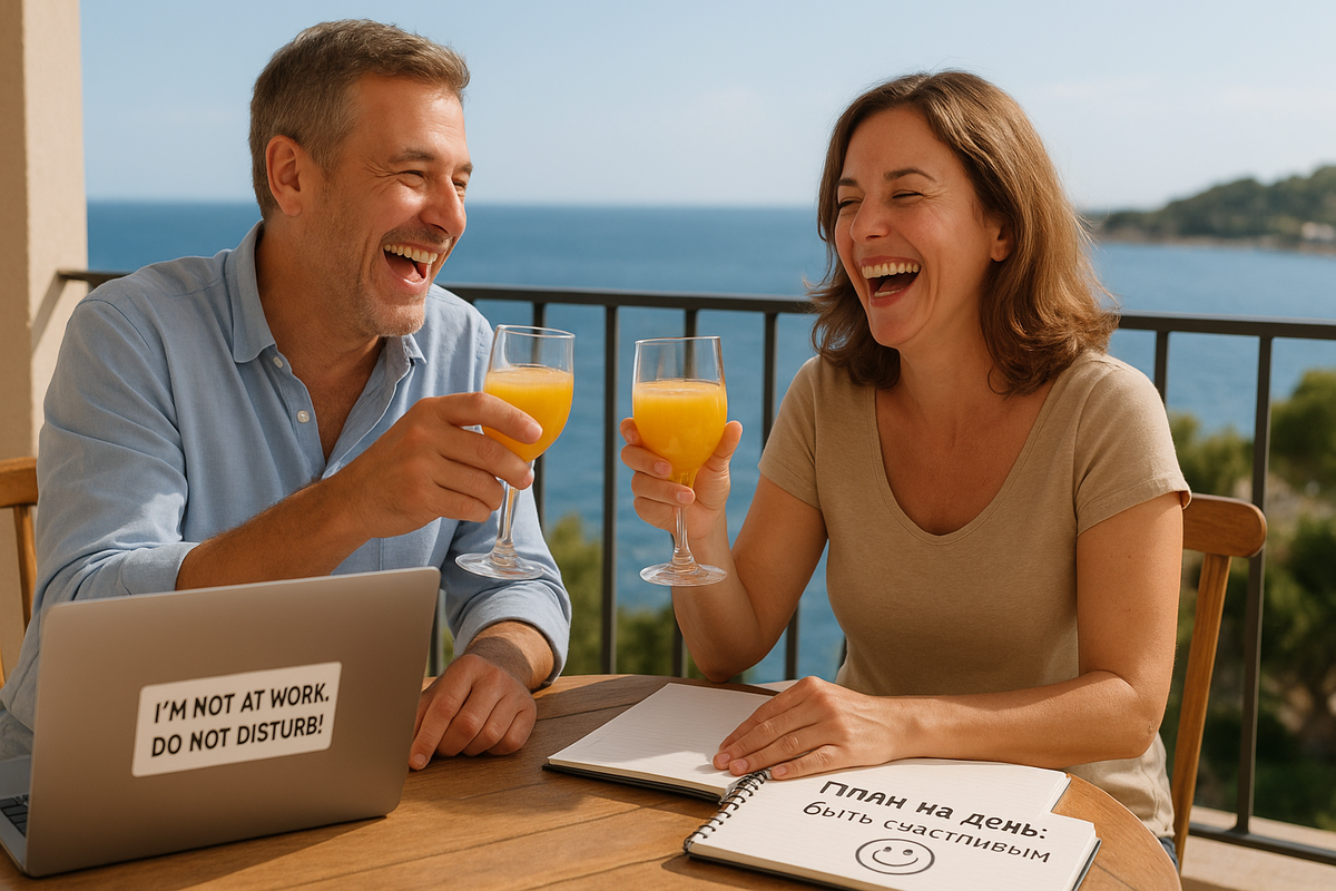 “I’M NOT AT WORK. DO NOT DISTURB!” - «Я не на работе. Не беспокоить!»