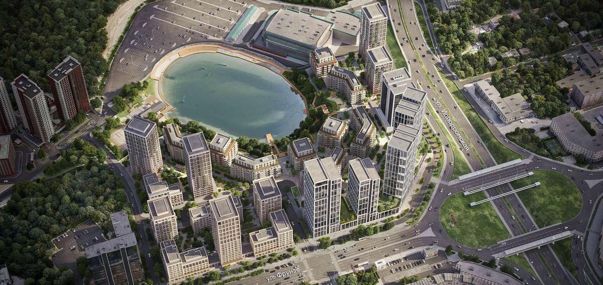 Проект и план застройки ЖК Город на озере в Новосибирске