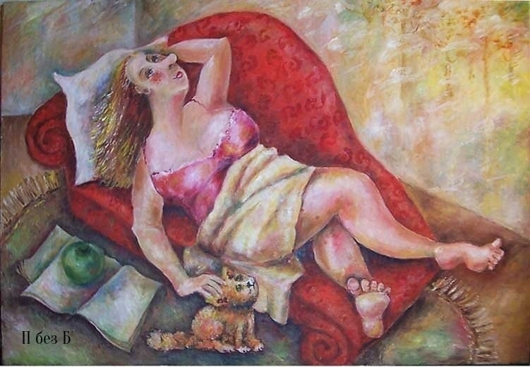 Гюстав Курбе "Возлежащая женщина"