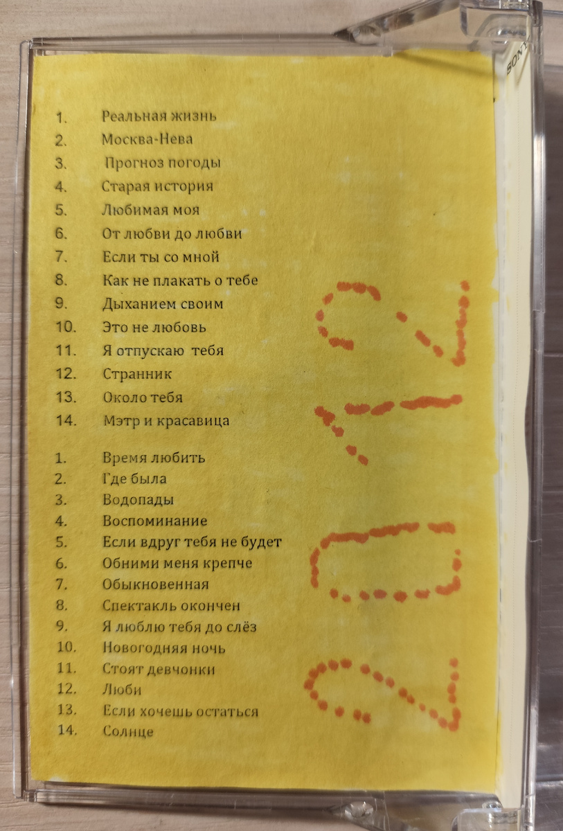 Список песен бывшей кассеты № 251