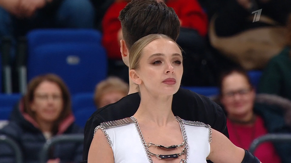    Александра Степанова и Иван Букин. Фото: стоп-кадр прямого эфира "Первого канала"