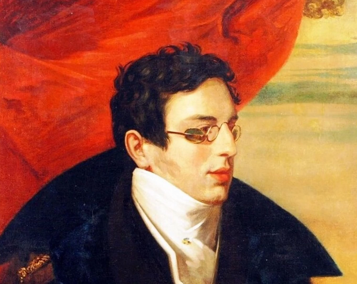 Орест Кипренский. "Портрет Николая Гнедича", фрагмент картины