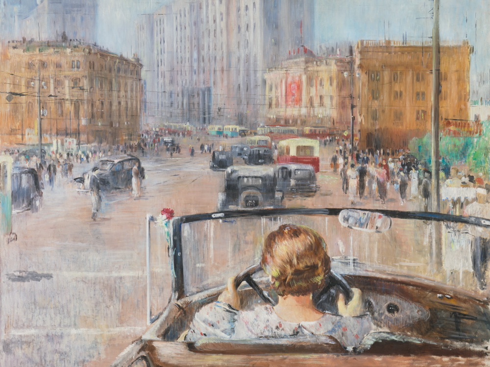 Картина Ю. Пименова «Новая Москва» (1937). Артикул на сайте ananasposter.ru: 130238