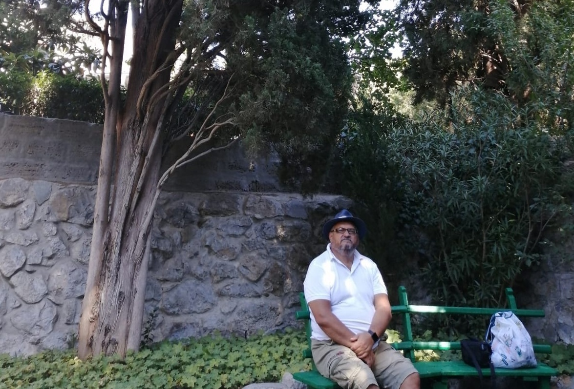 Скамейка таже, только деревья выросли. Фото автора. 