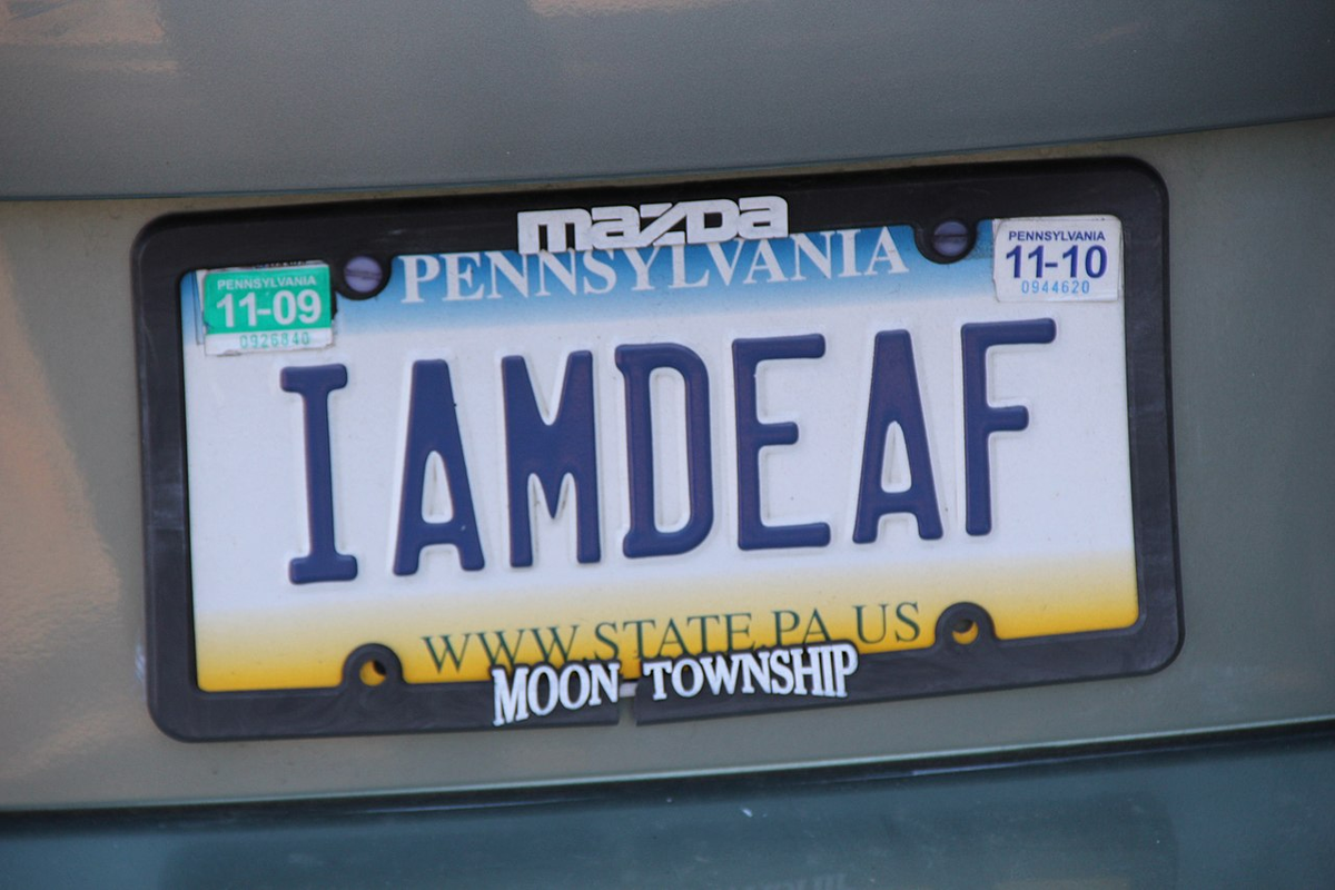    На фото автомобильный номер с надписью: «Я глухой». Сообщество людей с нарушениями слуха тоже считается субкультурой. Жестовый язык глухих — основа их культурной и языковой самобытности, о чем упомянуто в 30-й статье Конвенции о правах инвалидовru.wikipedia.org, David Fulmer