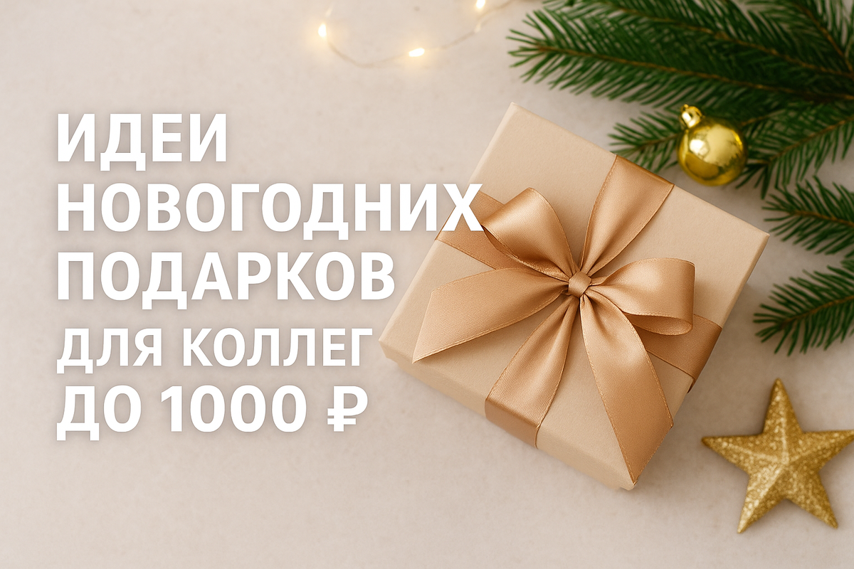 Идеи новогодних подарков для коллег до 1000₽