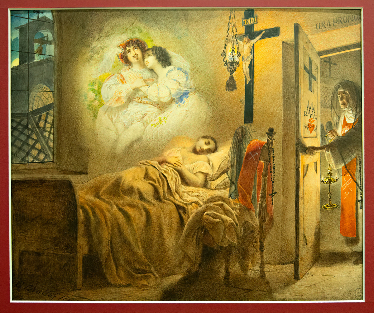 Картина "Сон монашенки", К.П. Брюллов