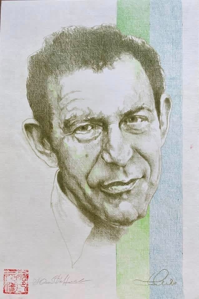 Худ. Юрий Жутовский. Портрет Ю. Даниэля 