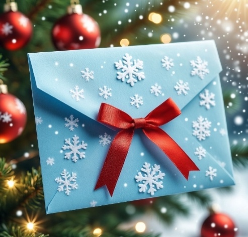 Новогодний самодельный конверт 