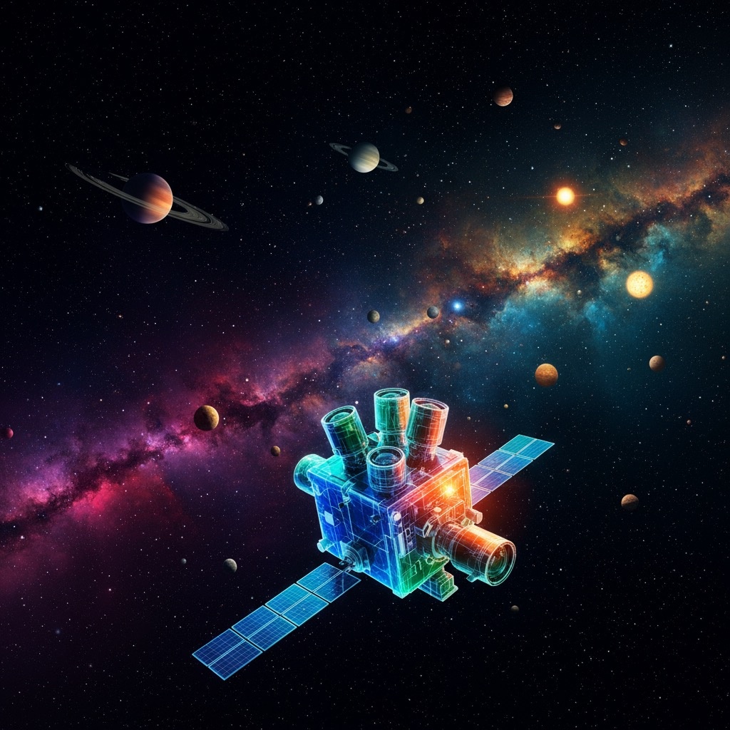 Визуализация телескопа на орбите. 