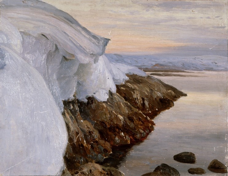 А.А.Борисов. Ночь на Мурмане. 1890-е. ГМО «Художественная культура Русского Севера» г. Архангельск.