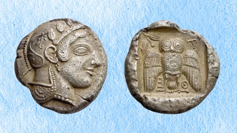 Афинская декадрахма, около 467-465 гг. до н.э.