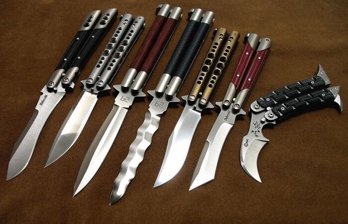 Ножи-бабочки - нельзя.