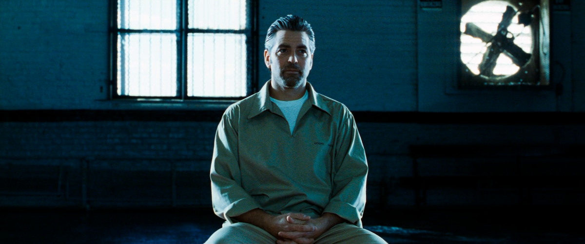 Дэнни Оушен на интервью по условно-досрочному освобождению. / 11 друзей Оушена, реж. 	Стивен Содерберг.