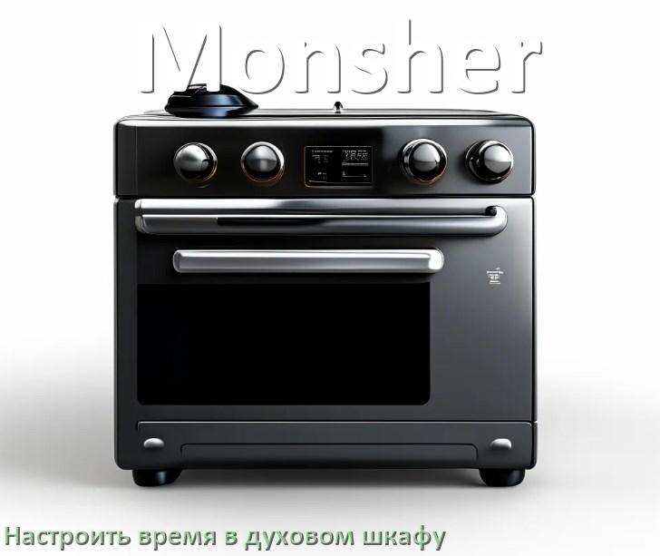 
Как в духовом шкафу Monsher настроить время и установить часы