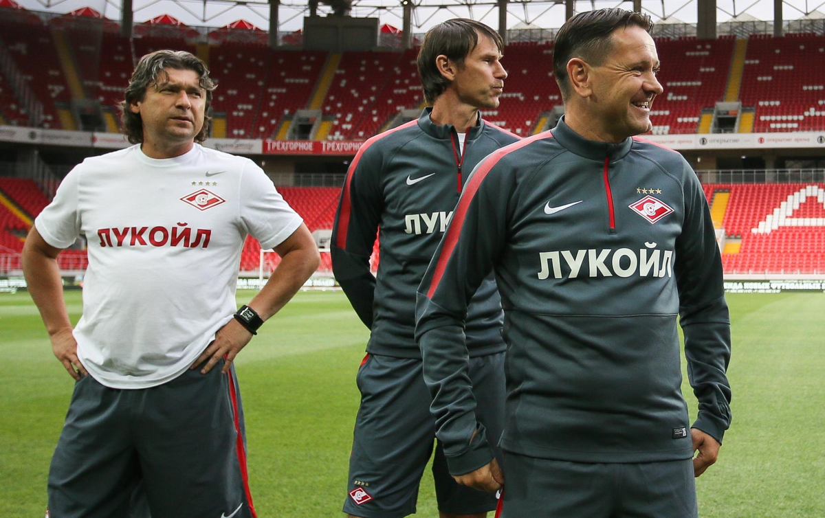 Аленичев, Титов и Ананко –  наставник "Спартака" и его помощники. Фото из интернета.