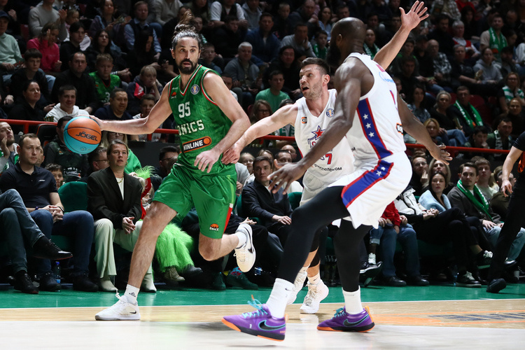    УНИКС обыграл ЦСКА со счётом 76:75.   
Фото: Ксения Богданова, unics.ru