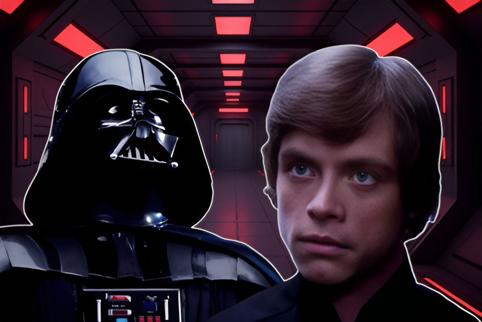 Дарт Вейдер и Люк Скайуокер