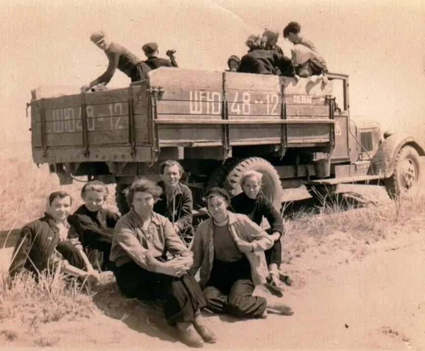 На целине в Казахстане. Фото 1954 года