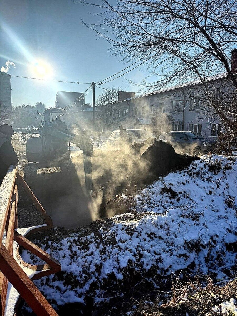    Коммунальная авария в Горно-Алтайске. Источник: Страница Ольги Сафроновой во "ВКонтакте"