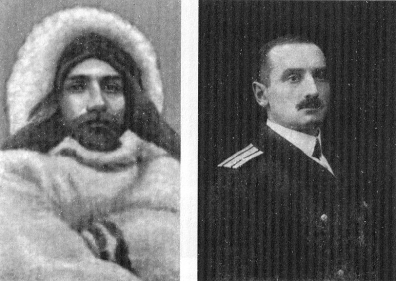 Слева полярник Колчак, справа капитан 2-го ранга Колчак.