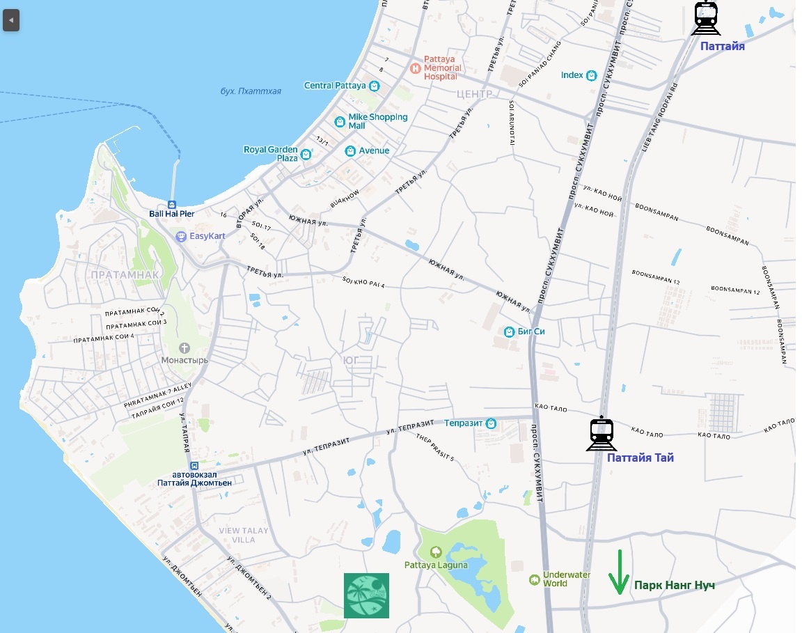 Станции на схеме города.