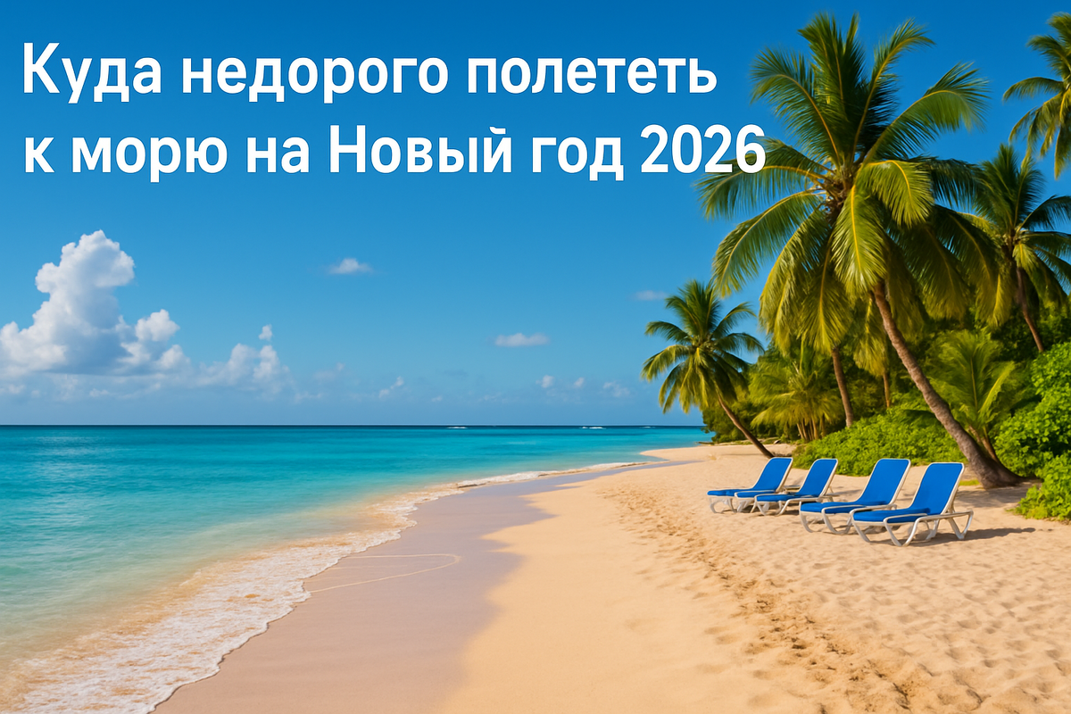 Обложка к статье "Куда недорого полететь на новый год 2026. Реклама. ООО «Тревел Технологии». ИНН 7731340252.