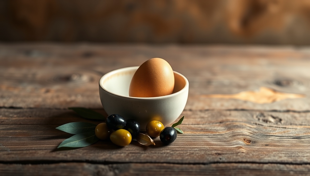 маска с оливковым маслом и яйцом