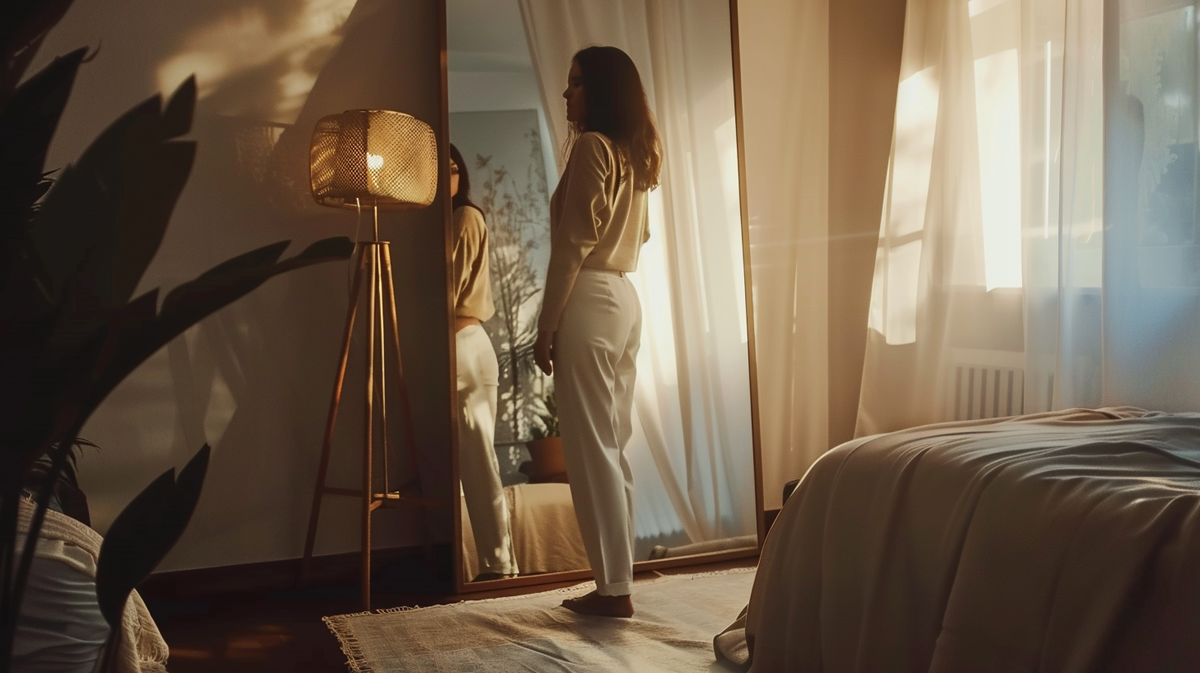 Большое напольное зеркало в полный рост