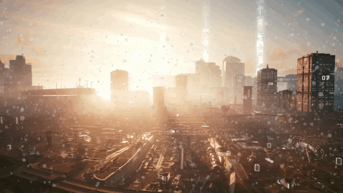 Gif картинка "Отрывок из трейлера игры Cyberpunk 2077"