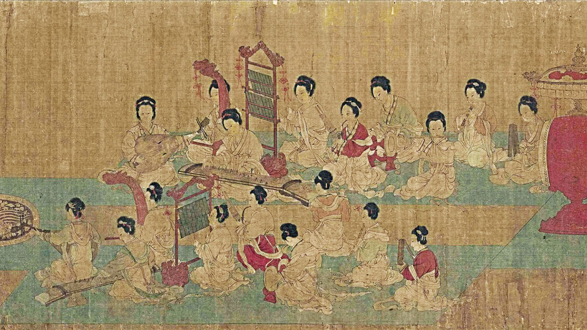    Неизвестный художник, традиционно приписывается Чжоу Вэньцзюй, «Объединенные музыкой», Китай, XVI век