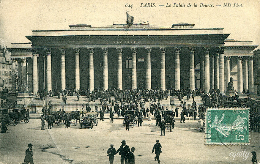 Здание биржи в Париже. Изображение взято: https://equity.today/parizhskaya-fondovaya-birzha.html