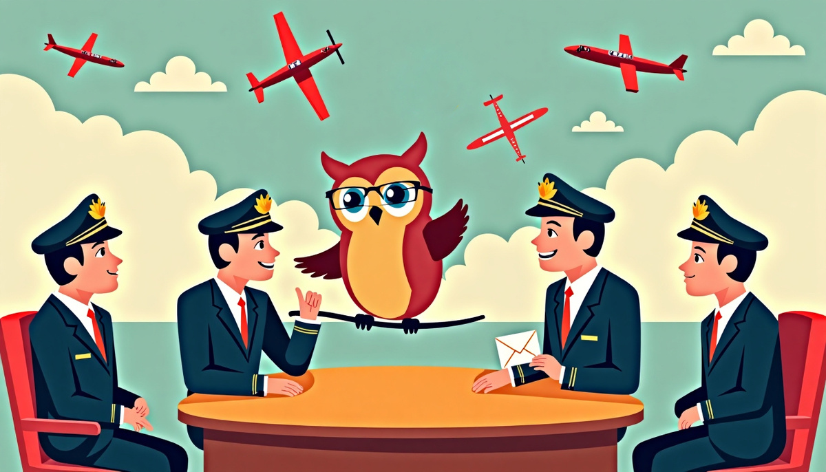 Обложка. Пародия на "Что? Где? Когда?" для авиационной викторины.