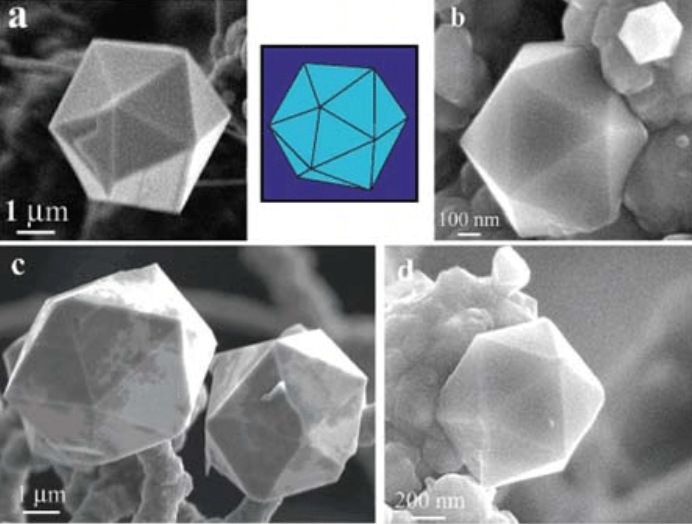 Микрофотографии странных пространственных конструкций бора и боросодержащих элементов