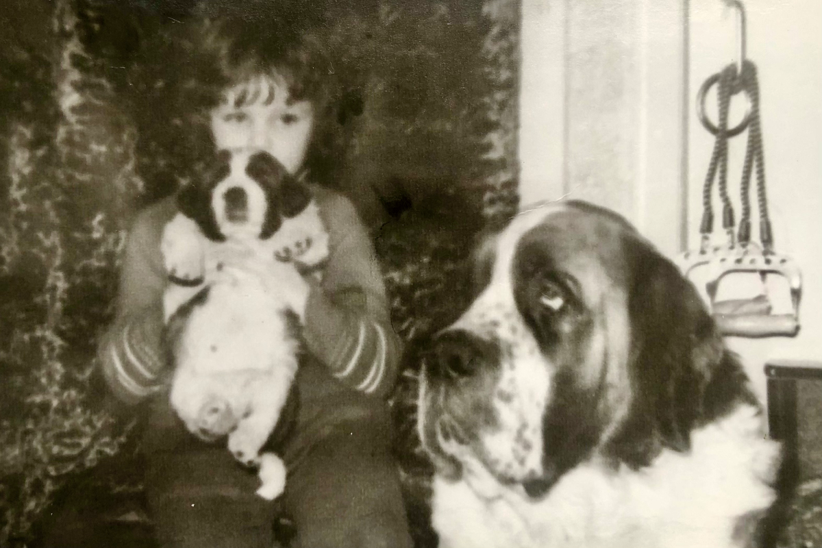 Женя с Сильвой и Ладой, февраль 1987