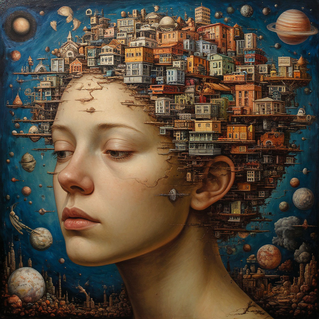 ИИ создал картинку "мысль материальна"