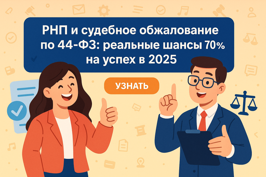    РНП и судебное обжалование по 44-ФЗ: реальные шансы 70% на успех в 2025