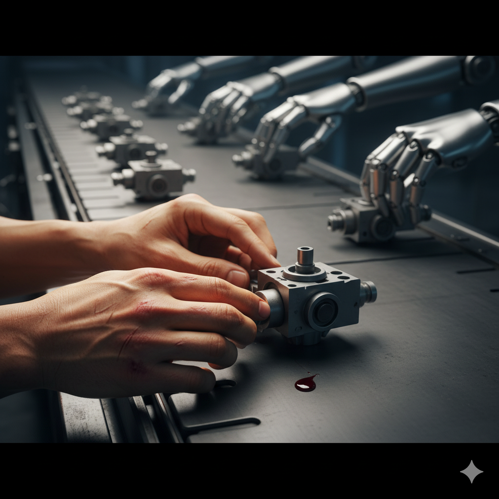 Но уже через двадцать минут ладони покрылись волдырями, перчатки не были предусмотрены.