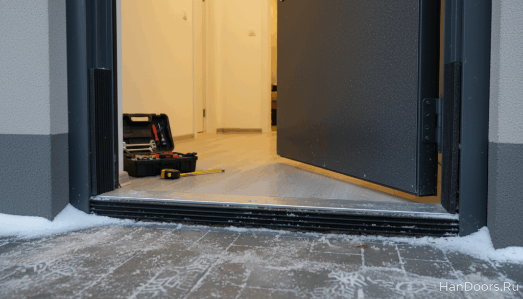    Пороги и уплотнители для тяжёлых дверей в каркасных Autor