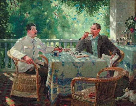 А.М. Герасимов «И.В. Сталин и А.М. Горький в Горках»