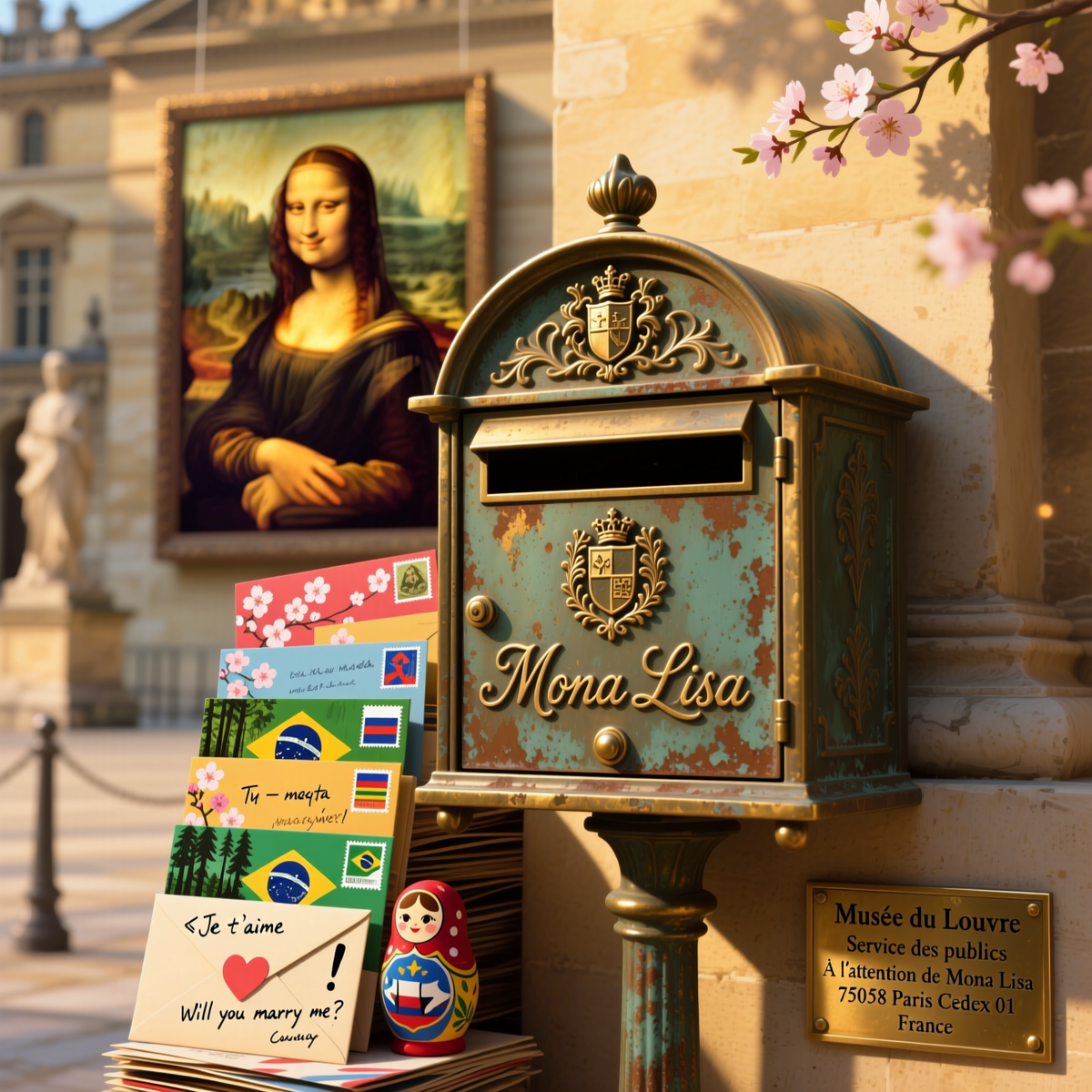 Почтовый ящик Мона Лиза мог бы выглядить так )