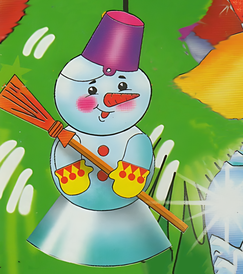 Снеговик игрушка из конусов