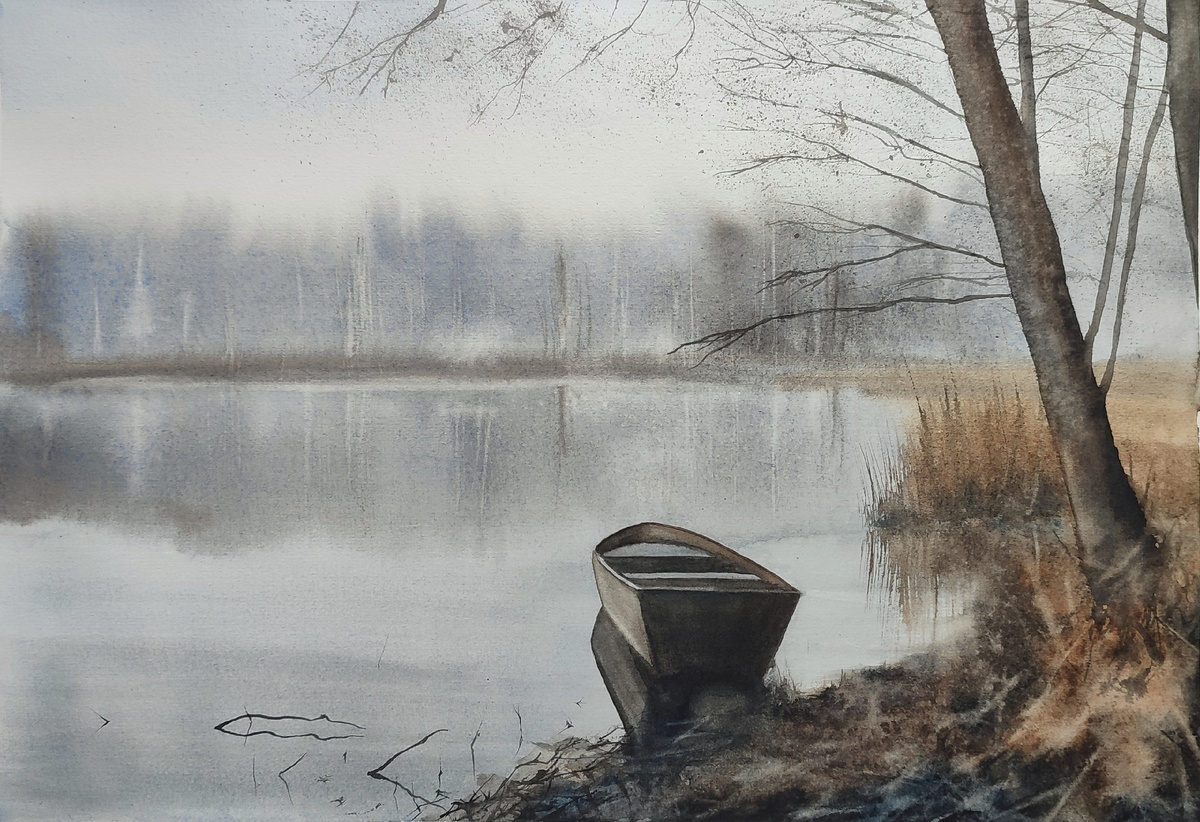 Ноябрьская тишина, 30х42 см. В наличии