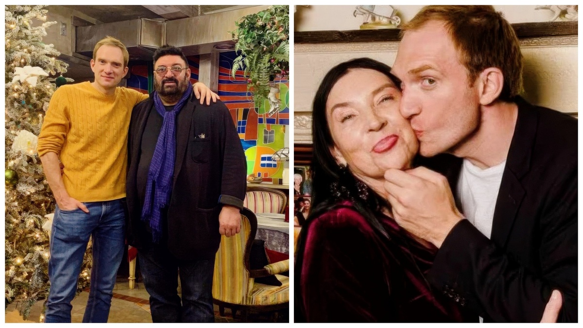 На фото: Андрей Бурковский с родителями