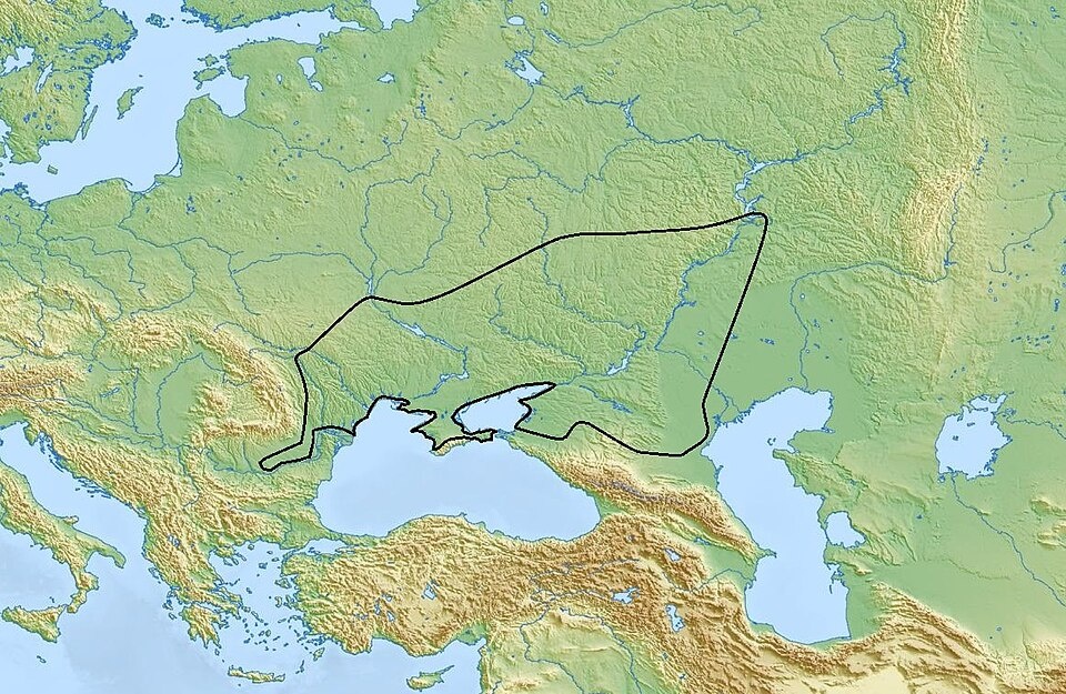 Карта Катакомбной археологической культуры. By Krakkos - Own work, CC BY-SA 4.0, https://commons.wikimedia.org/w/index.php?curid=85666397