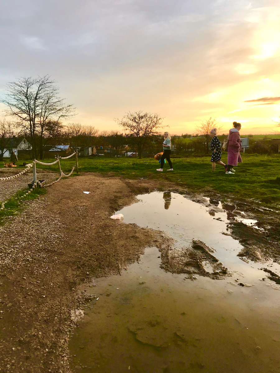 Перед баней…