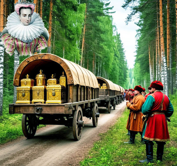 Сокровища Марины Мнишек до сих пор не найдены.