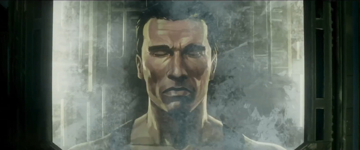 Замороженный майор Алан «Датч» Шеффер из фильма "Хищник"