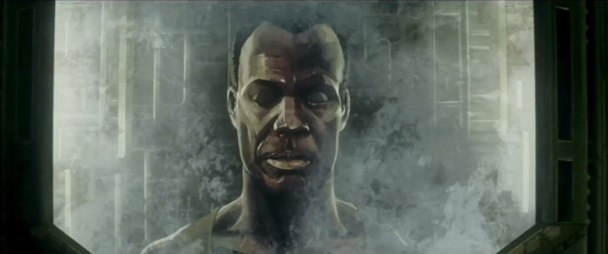 Замороженный лейтенант Майк Харриган из фильма "Хищник 2"