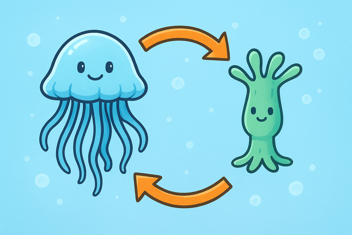 Цикл перерождения медузы